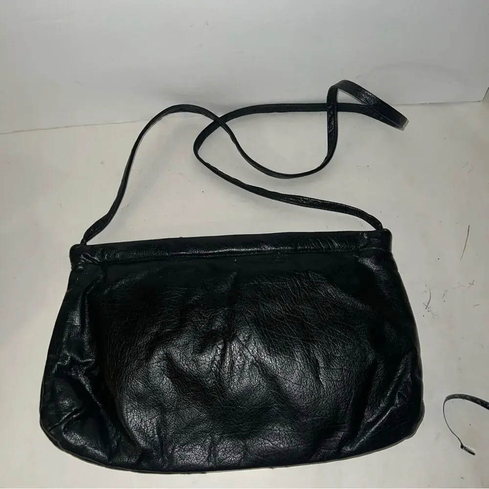VNTG FIFTH AVE HANDBAGS 80s leather colorblock shoulder bag - Picture 2 of 5